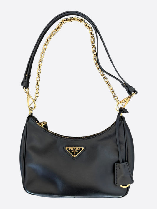 Prada Black Leather Re-Edition 2005 Bag