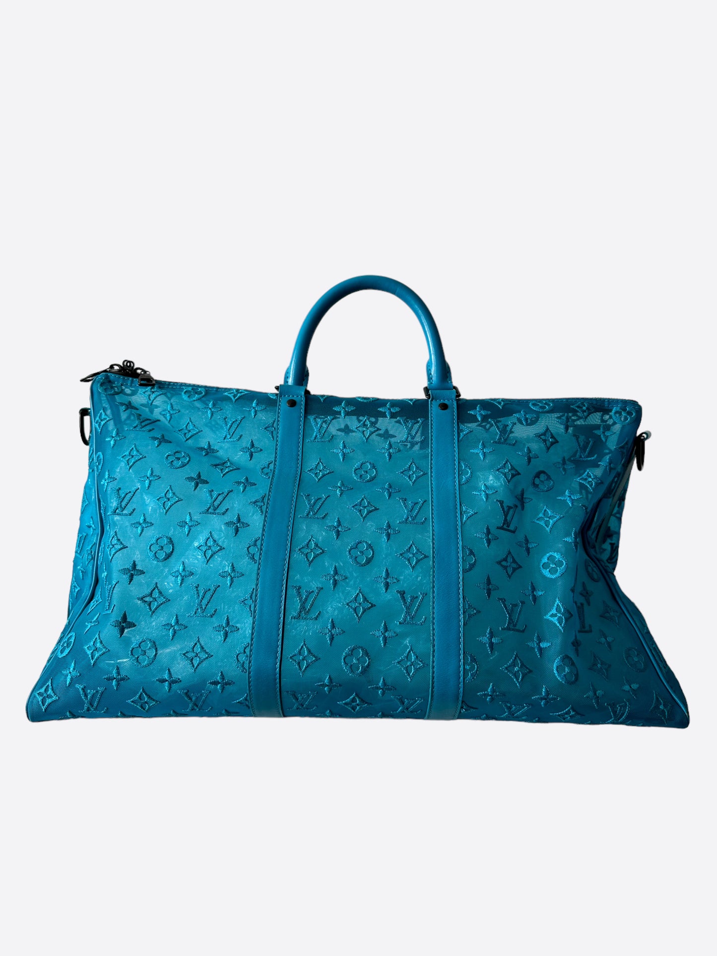 Louis Vuitton Blue Mesh Triangle Keepall 50 Limited Edition Duffle Bag –  Max Pawn