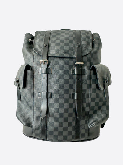 louis vuitton christopher damier graphiteblue backpack Louis Vuitton Damier Graphite Christopher Backpack – Savonches