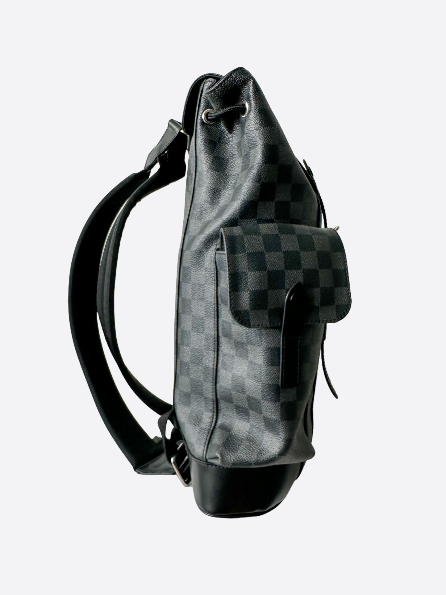 Louis Vuitton Black Distorted Damier Christopher Backpack White Cloth  ref.781964 - Joli Closet