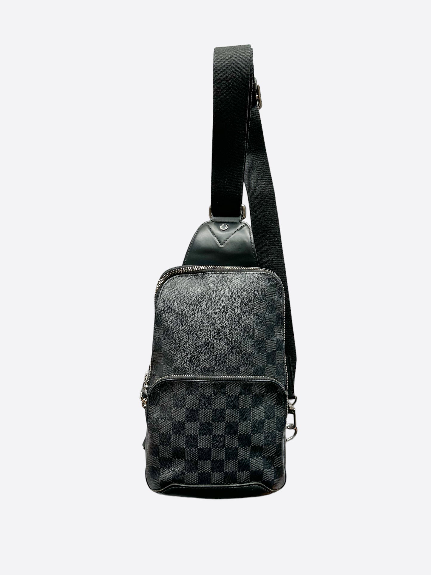 Black Louis Vuitton Damier Graphite Avenue Sling Backpack
