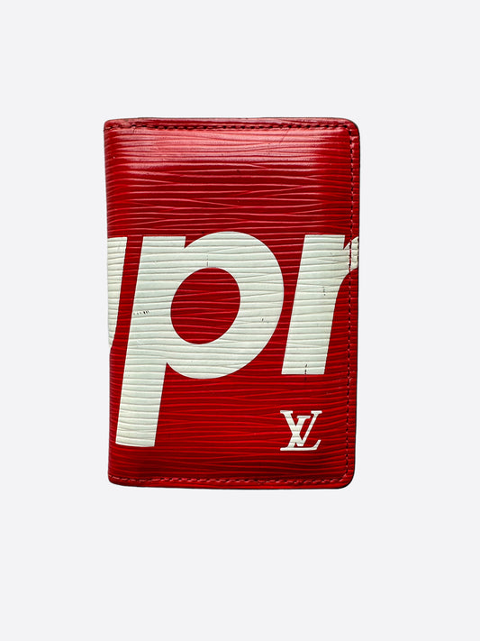 Louis Vuitton Supreme Red Pocket Organizer