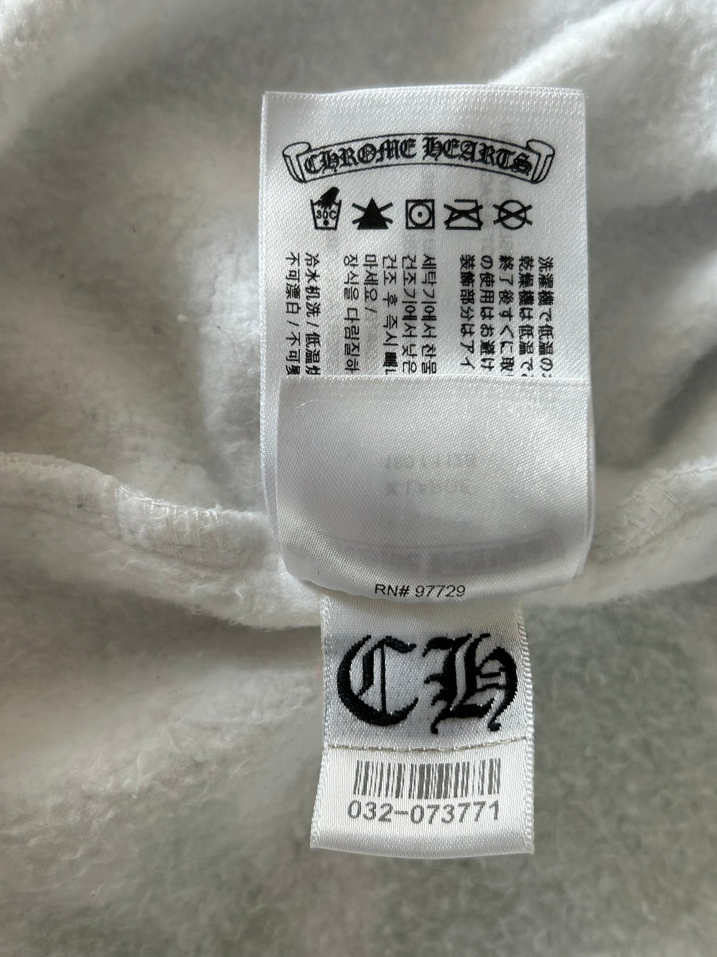 Chrome Hearts White Multicolor Stencil Hoodie