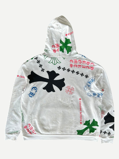 Chrome Hearts White Multicolor Stencil Hoodie