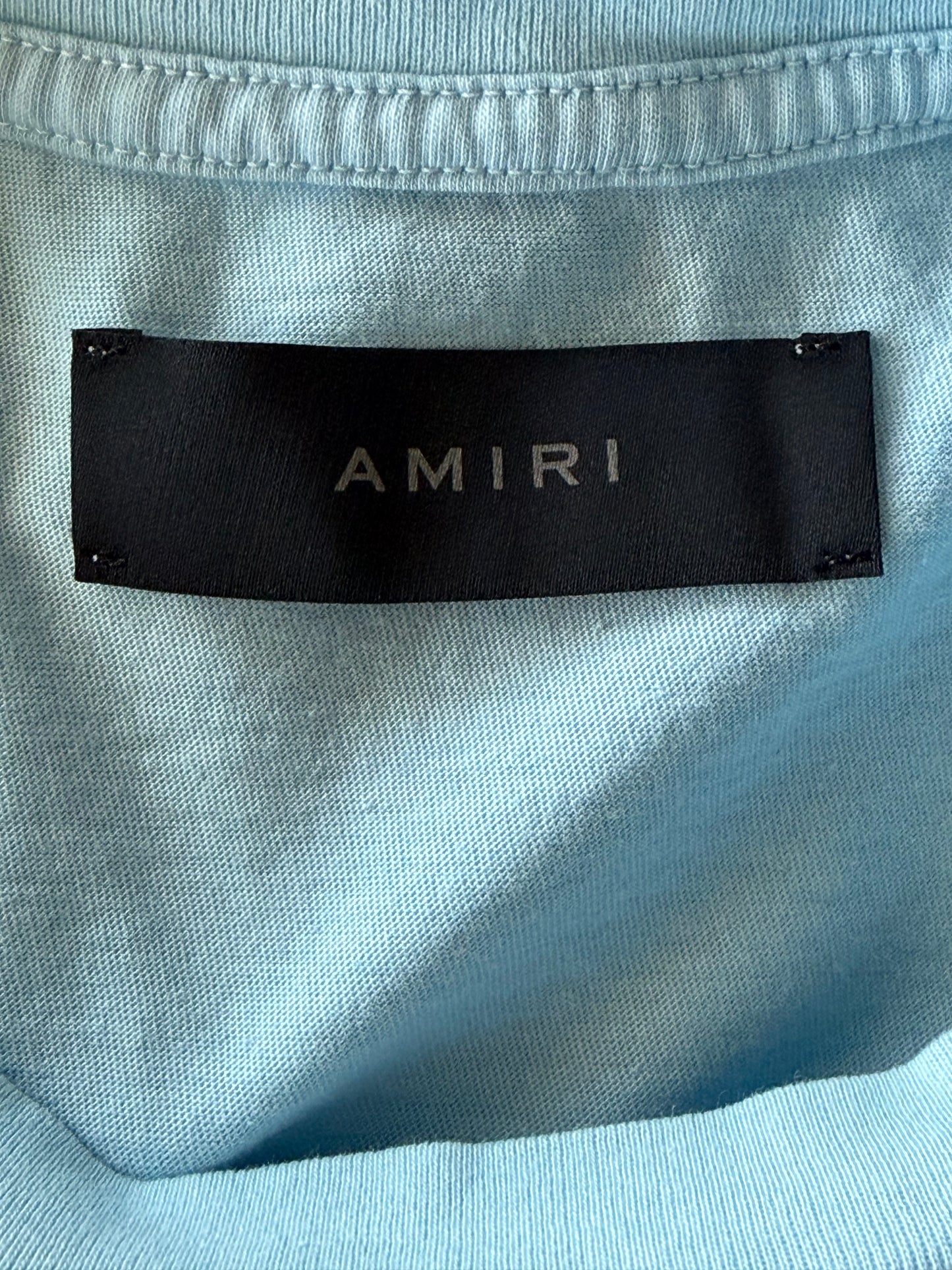 Amiri Blue & White MA Core Logo T-Shirt
