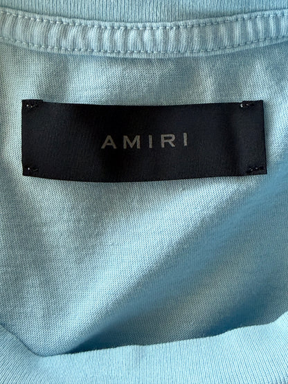 Amiri Blue & White MA Core Logo T-Shirt