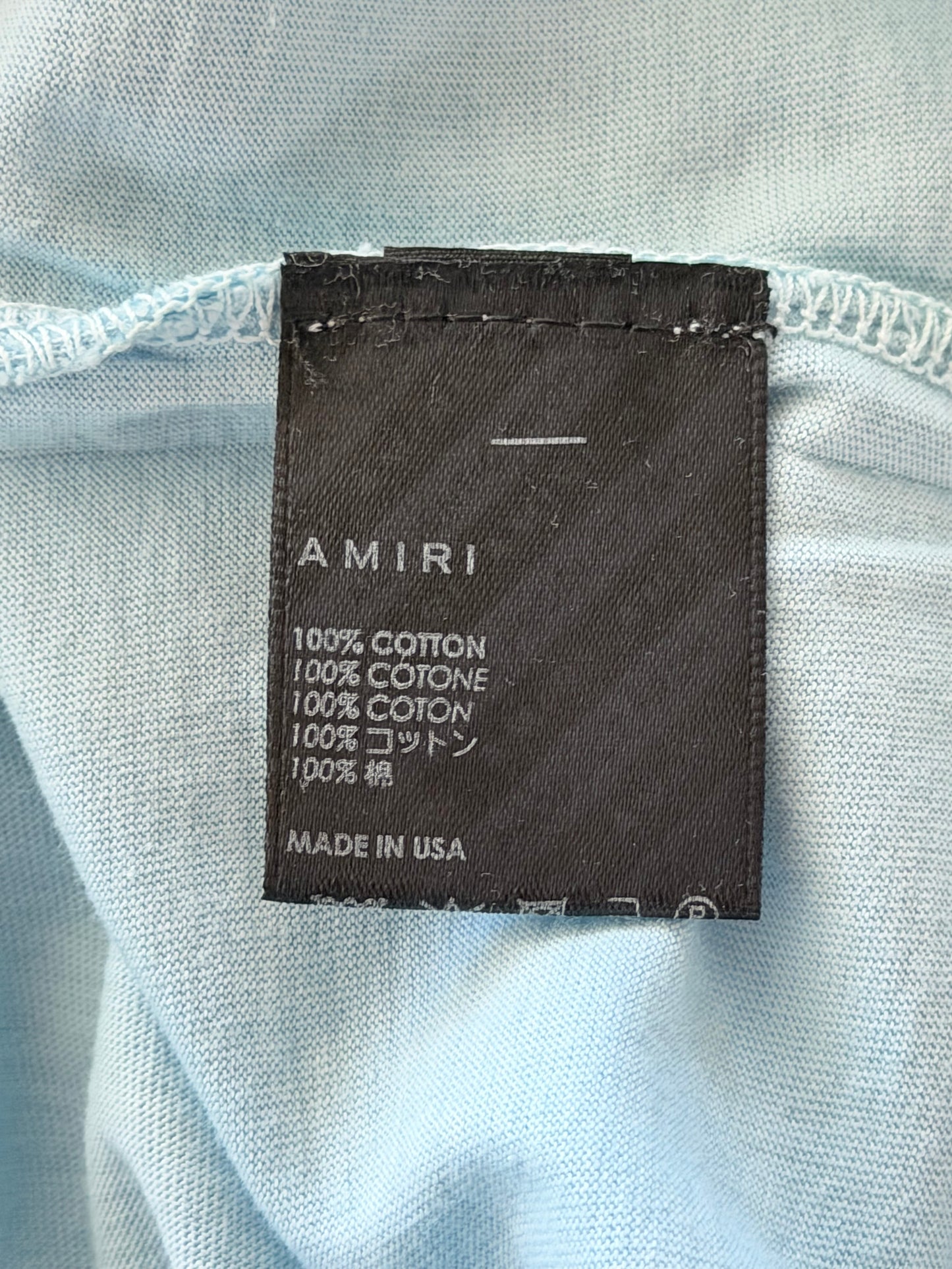 Amiri Blue & White MA Core Logo T-Shirt