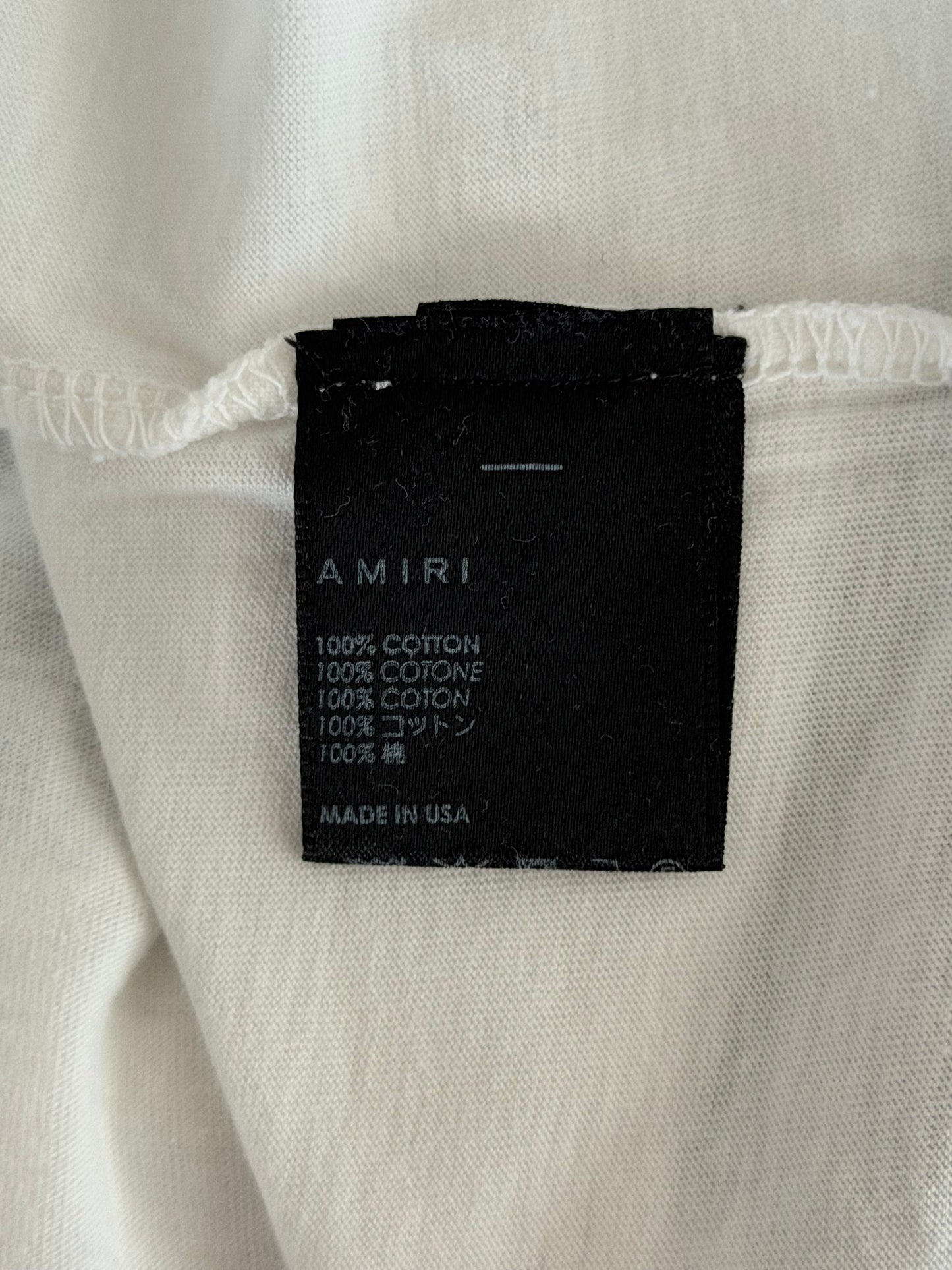 Amiri White & Black MA Core Logo T-Shirt