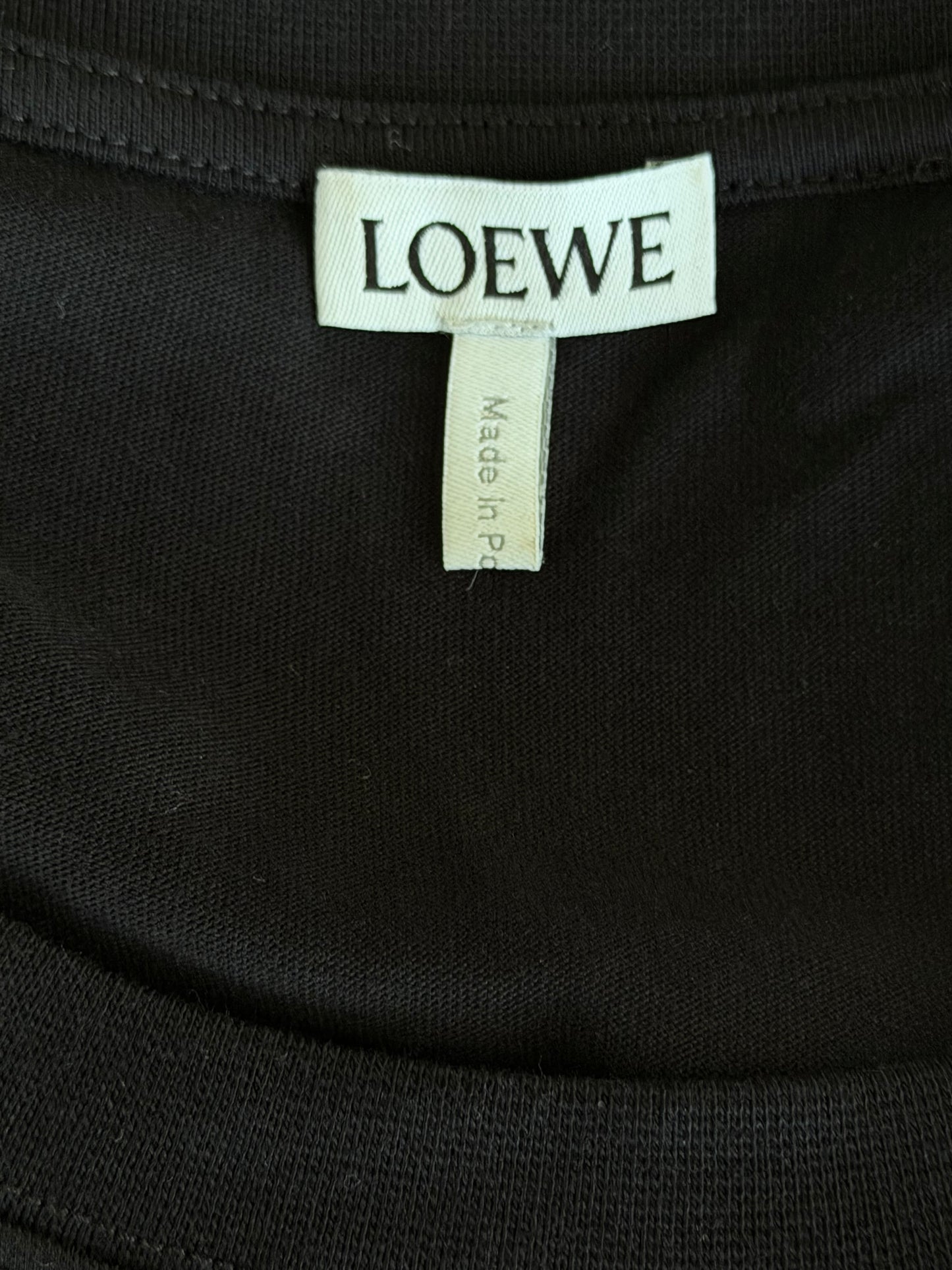 Loewe Black & White Embroidered Anagram T-Shirt