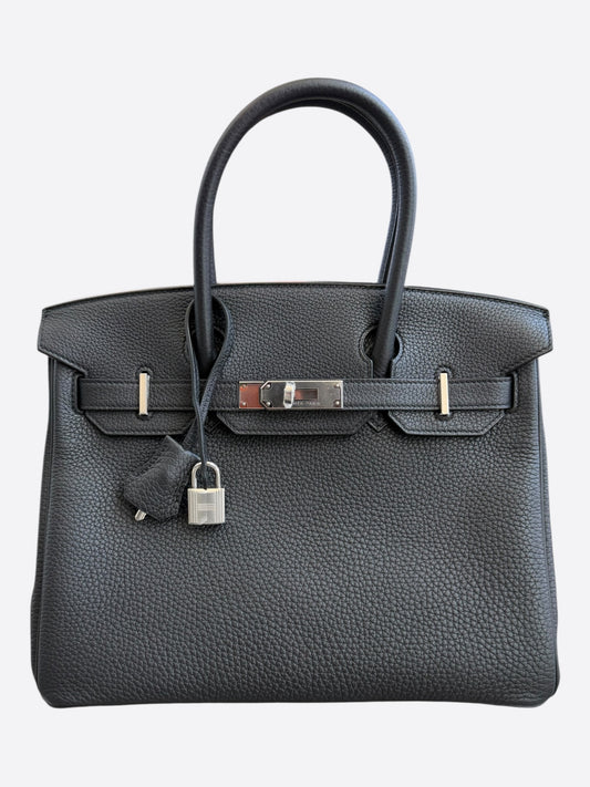 Hermes Black Togo & Palladium Hardware Birkin 30