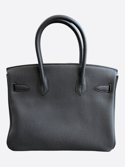 Hermes Black Togo & Palladium Hardware Birkin 30