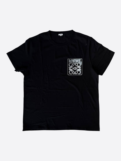 Loewe Black & White Embroidered Anagram T-Shirt
