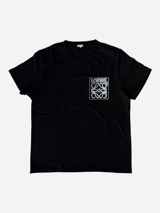 Loewe Black & White Embroidered Anagram T-Shirt