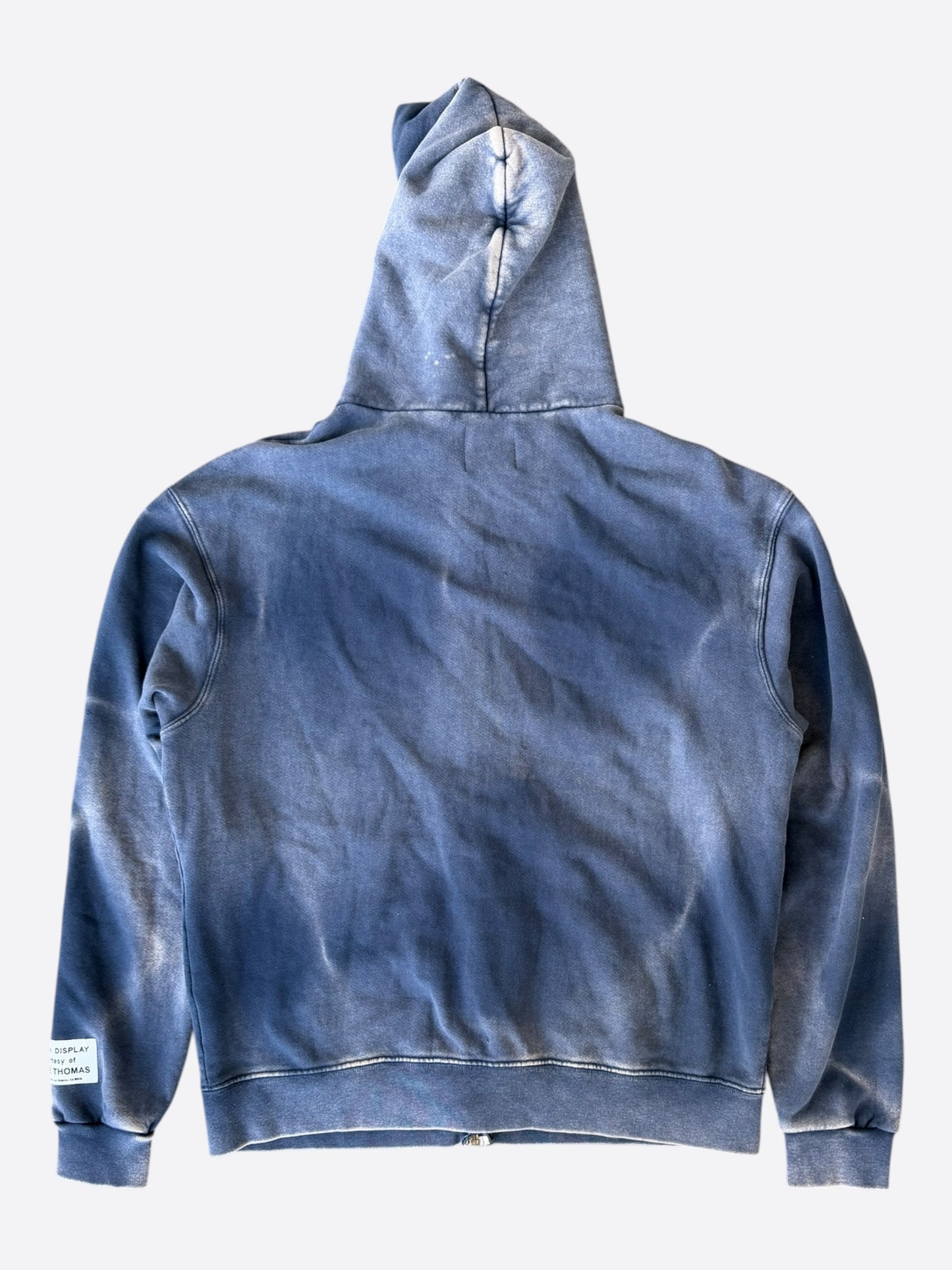 Gallery Dept Sunfaded Navy & Yellow Logo Zip Up Hoodie