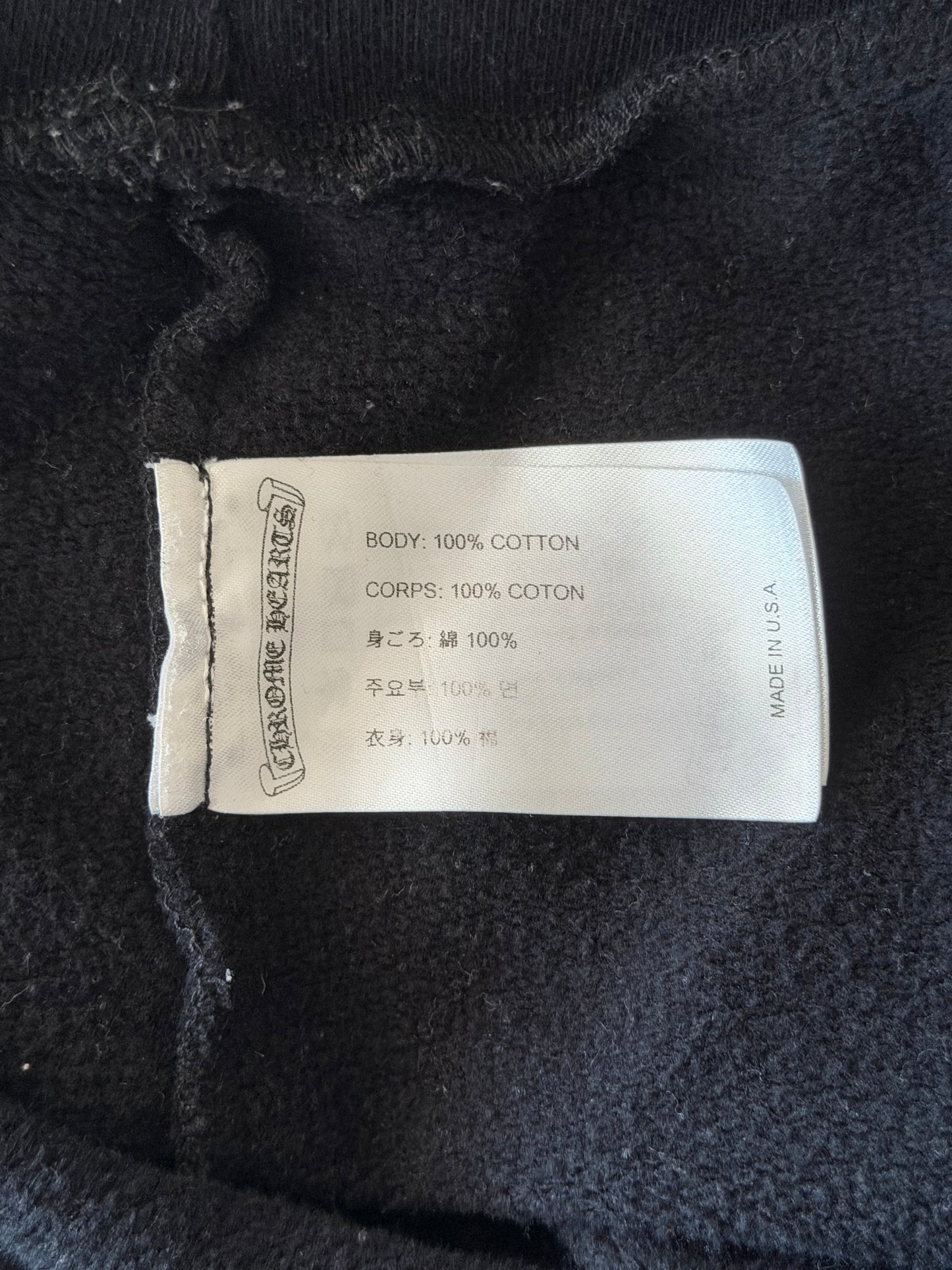 Chrome Hearts Black & White Horseshoe Logo Hoodie