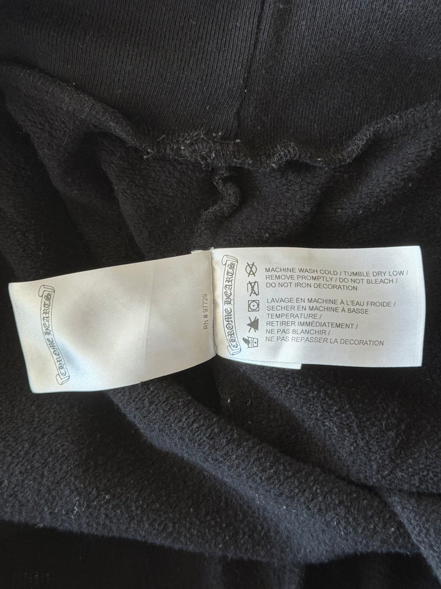 Chrome Hearts Black & White Horseshoe Logo Hoodie
