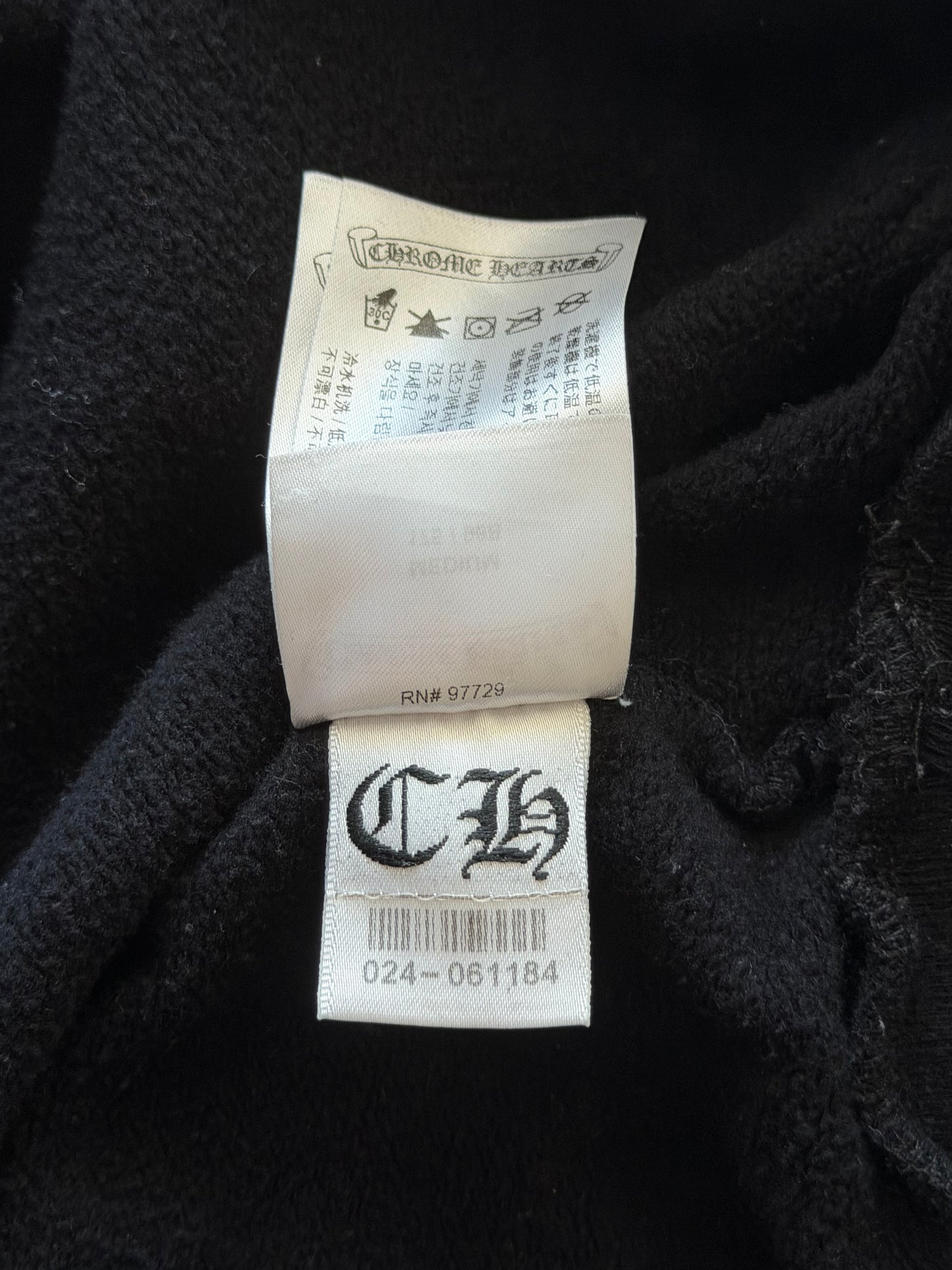Chrome Hearts Black & White Horseshoe Logo Hoodie