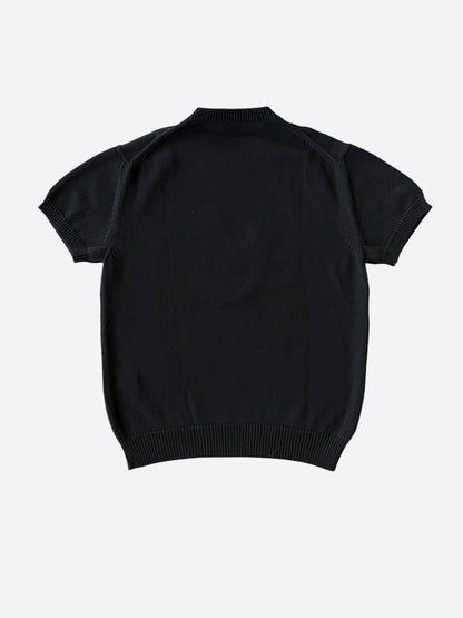 Dior Kenny Scharf Black & Grey Embroidered Logo Knitted T-Shirt
