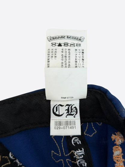 Chrome Hearts Blue & Orange Cross Patch Hat