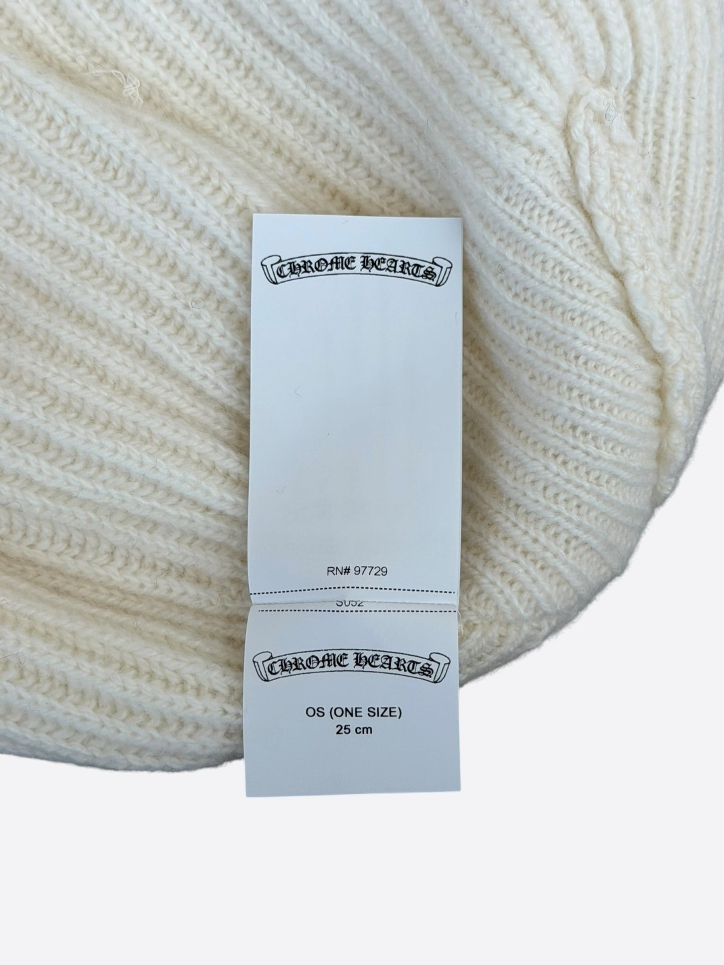 Chrome Hearts White & Black Cross Logo Cashmere Beanie