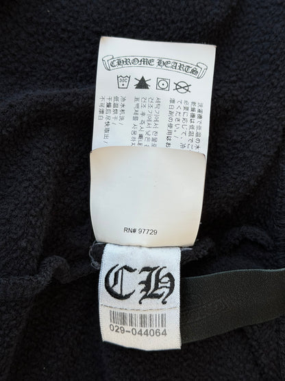 Chrome Hearts Black & White Embroidered Eyechart Logo Sweatpants
