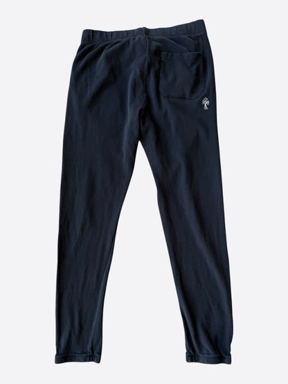 Chrome Hearts Black & White Embroidered Eyechart Logo Sweatpants