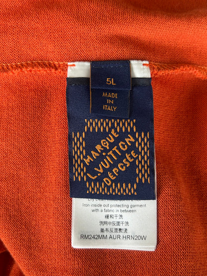 Louis Vuitton Orange Palm Trees Intarsia T-Shirt
