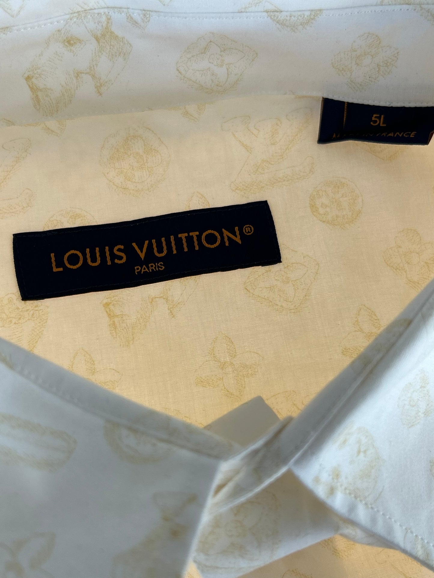 Louis Vuitton Tyler The Creator White & Beige Monogram Shirt