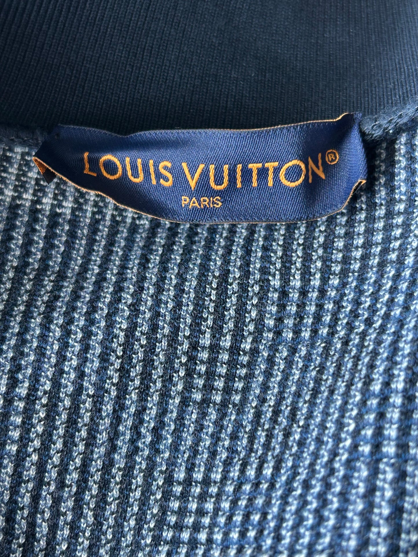 Louis Vuitton Blue Damoflage Bomber Jacket