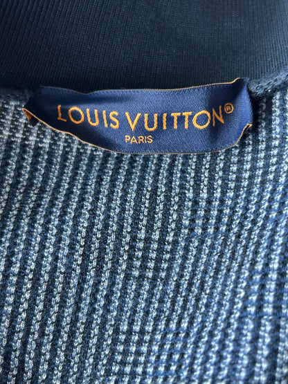 Louis Vuitton Blue Damoflage Bomber Jacket