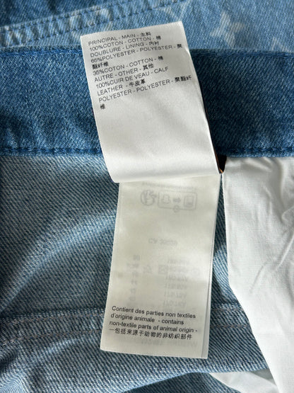 Louis Vuitton Blue Monogram Patchwork Denim Shorts