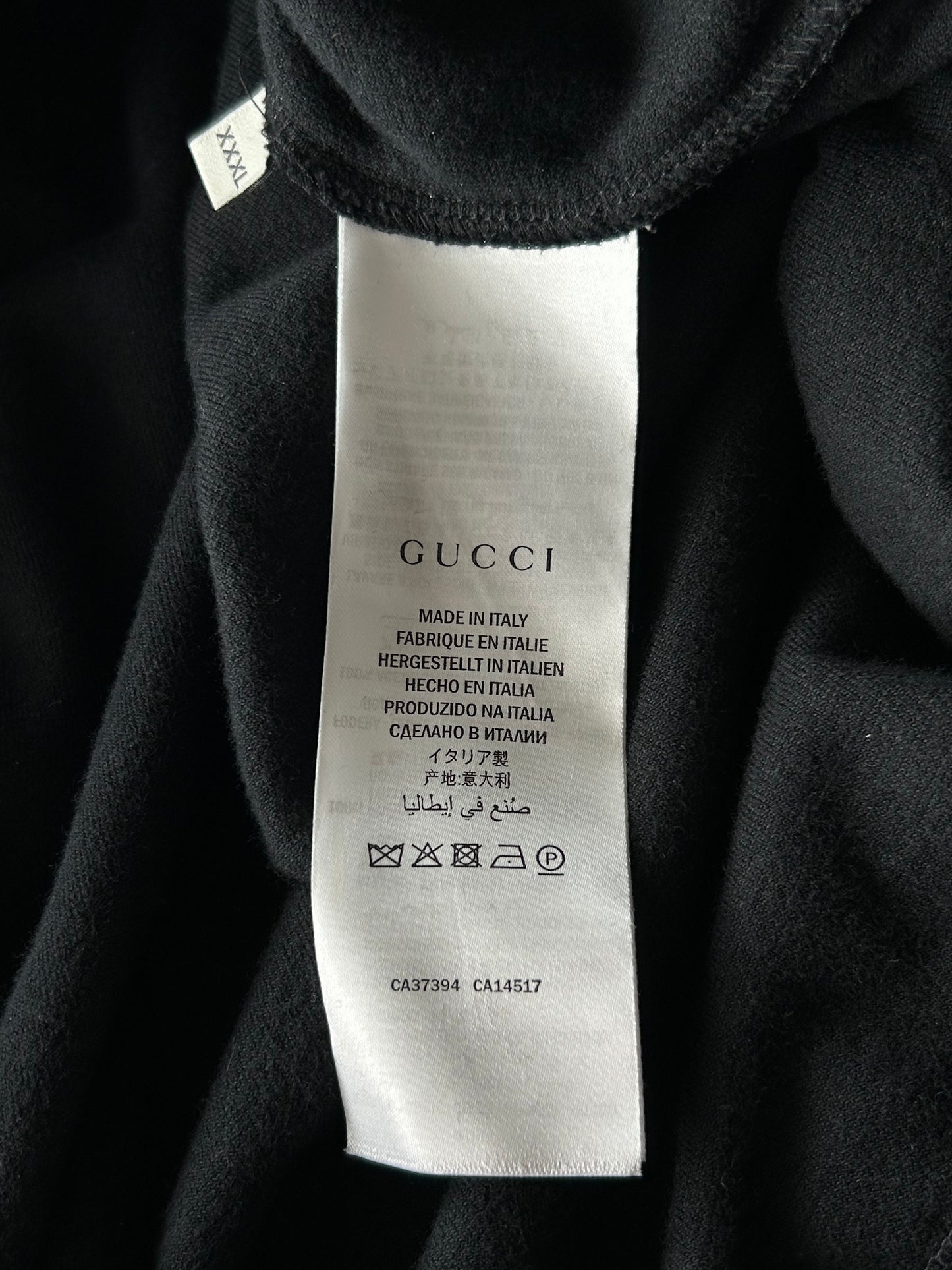 Gucci Black & Multicolor Chenille Velour Hoodie