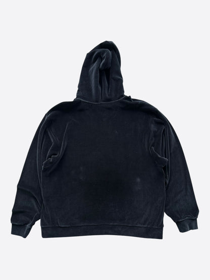 Gucci Black & Multicolor Chenille Velour Hoodie