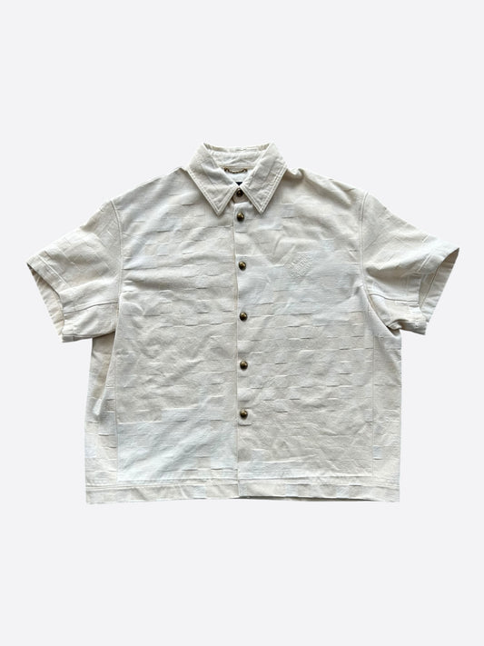 Louis Vuitton Beige Damoflage Button Up Shirt