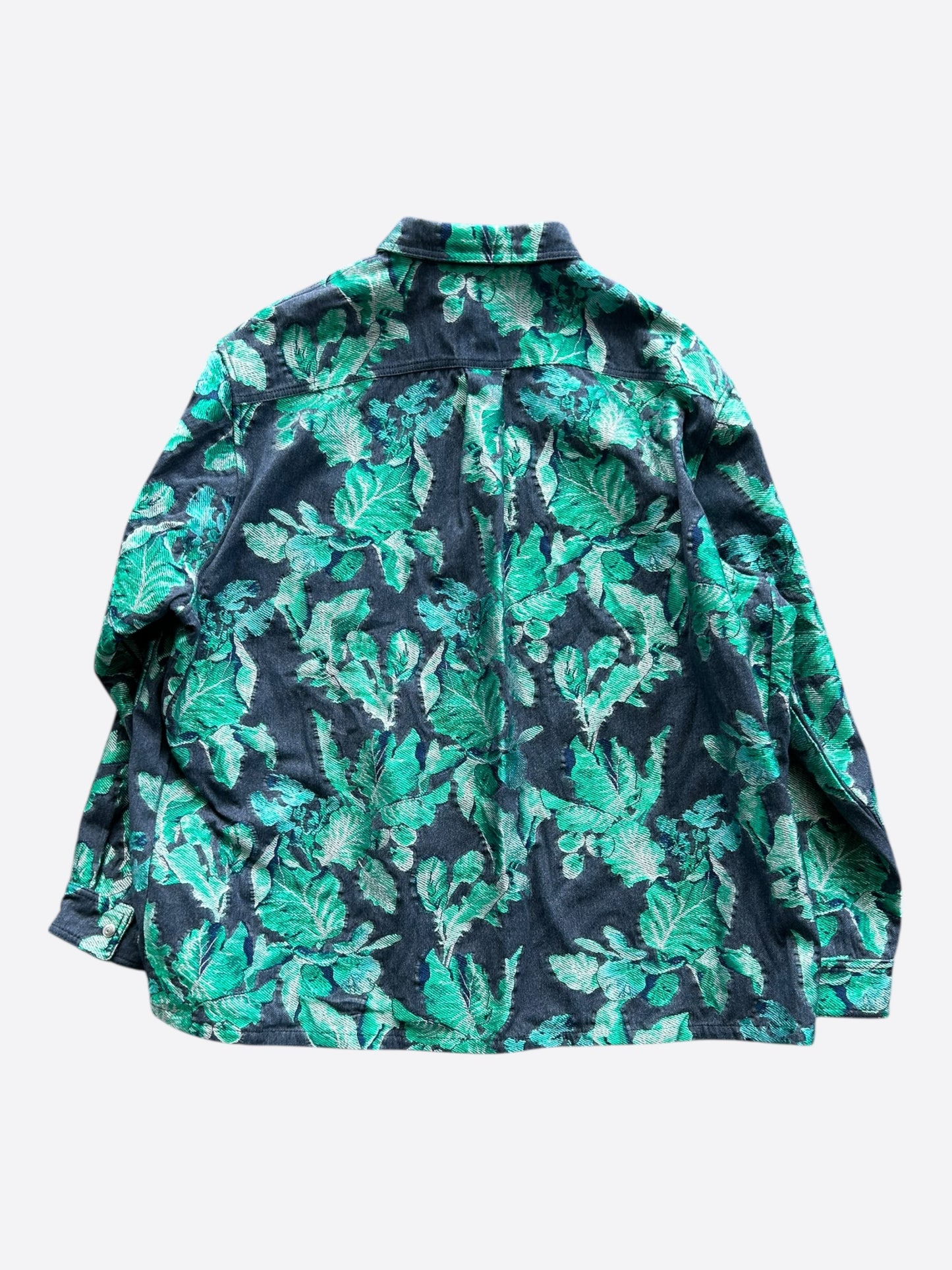 Dior Denim Tears Blue & Green Leaf Button Up Shirt