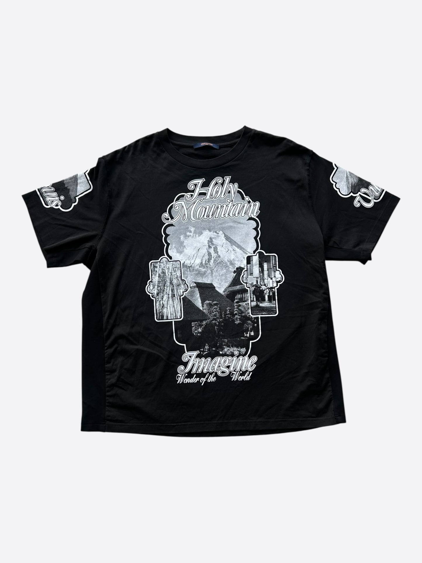 Louis Vuitton Black & White Holy Mountain Graphic T-Shirt