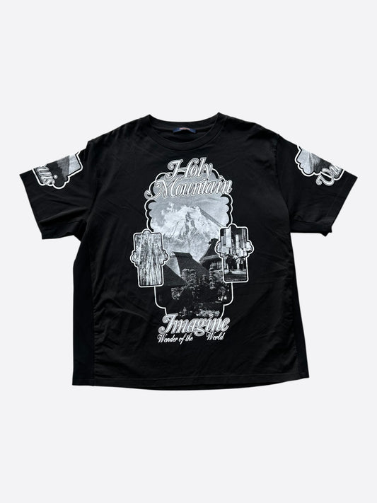 Louis Vuitton Black & White Holy Mountain Graphic T-Shirt