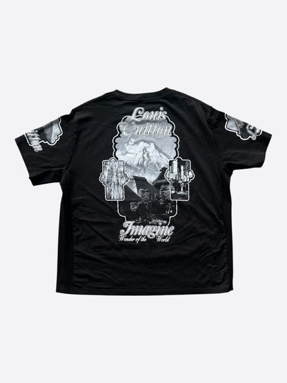 Louis Vuitton Black & White Holy Mountain Graphic T-Shirt