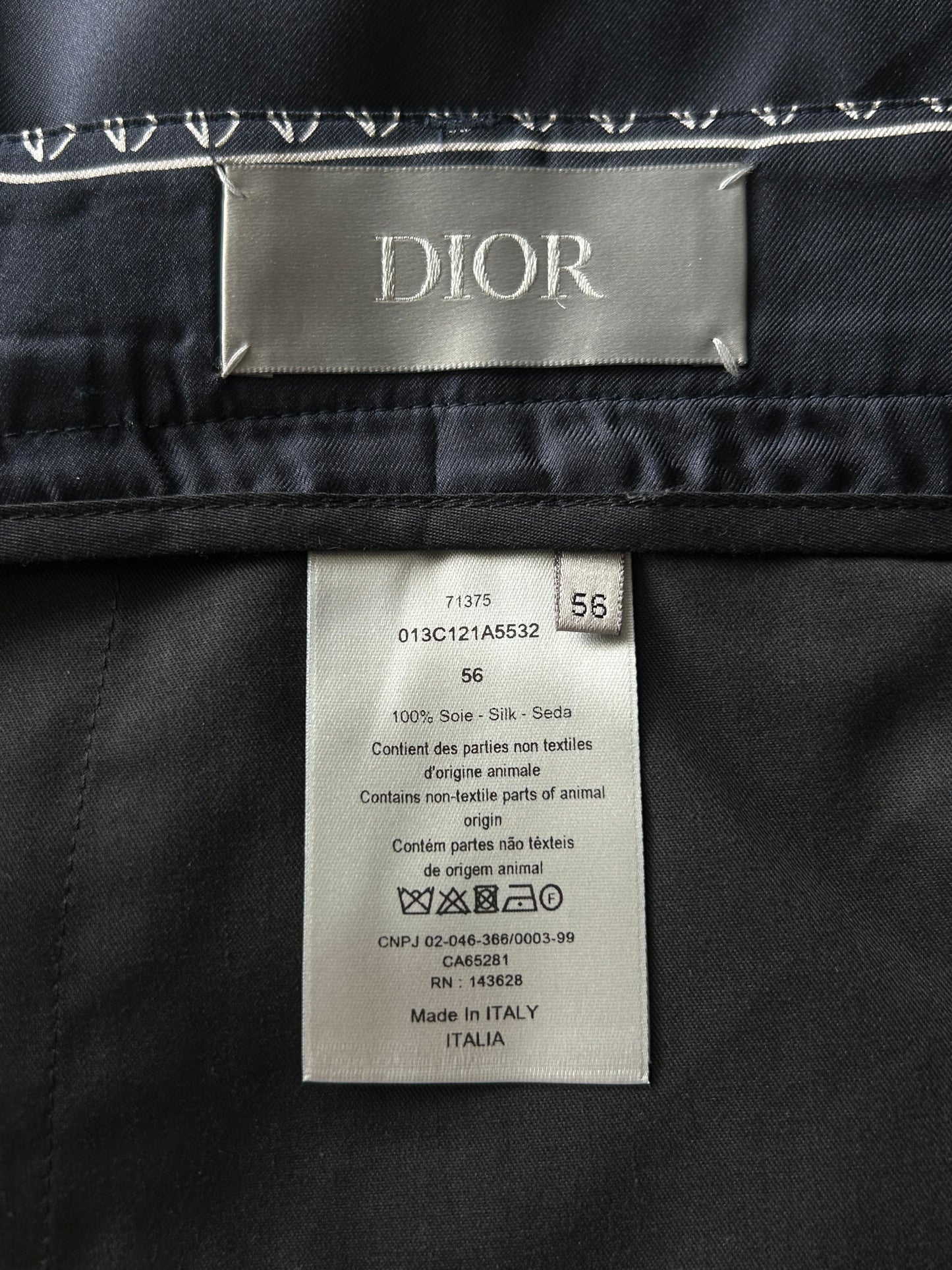 Dior Cactus Jack Navy & White Diamond Bandana Print Silk Shorts