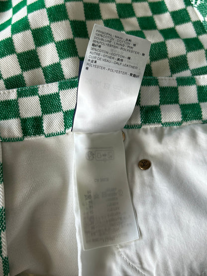 Louis Vuitton Green & White Damier Jeans