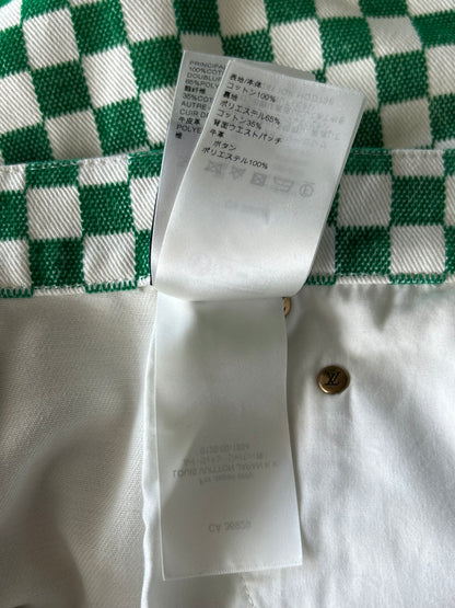 Louis Vuitton Green & White Damier Jeans
