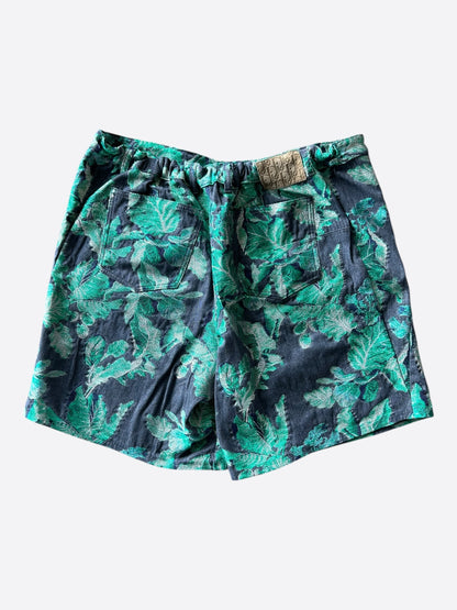 Dior Denim Tears Blue & Green Leaf Carpenter Shorts