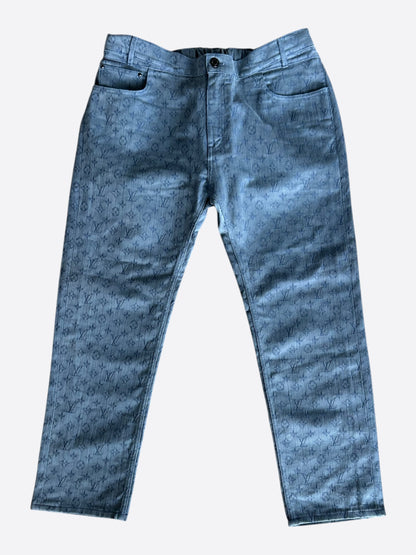 Louis Vuitton Blue Monogram Slim Jeans