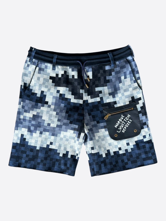Louis Vuitton Blue Damoflage Shorts