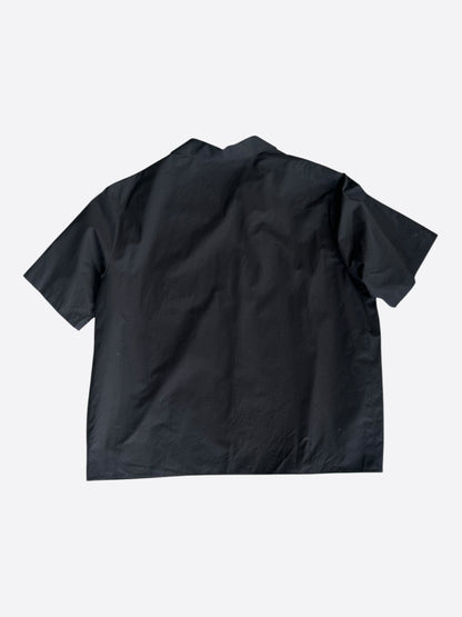 Louis Vuitton Black Embroidered Logo Button Up Shirt