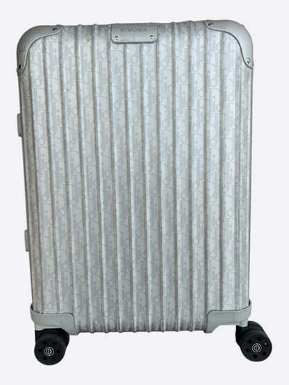 Dior Rimowa Silver Oblique Carry-On Luggage