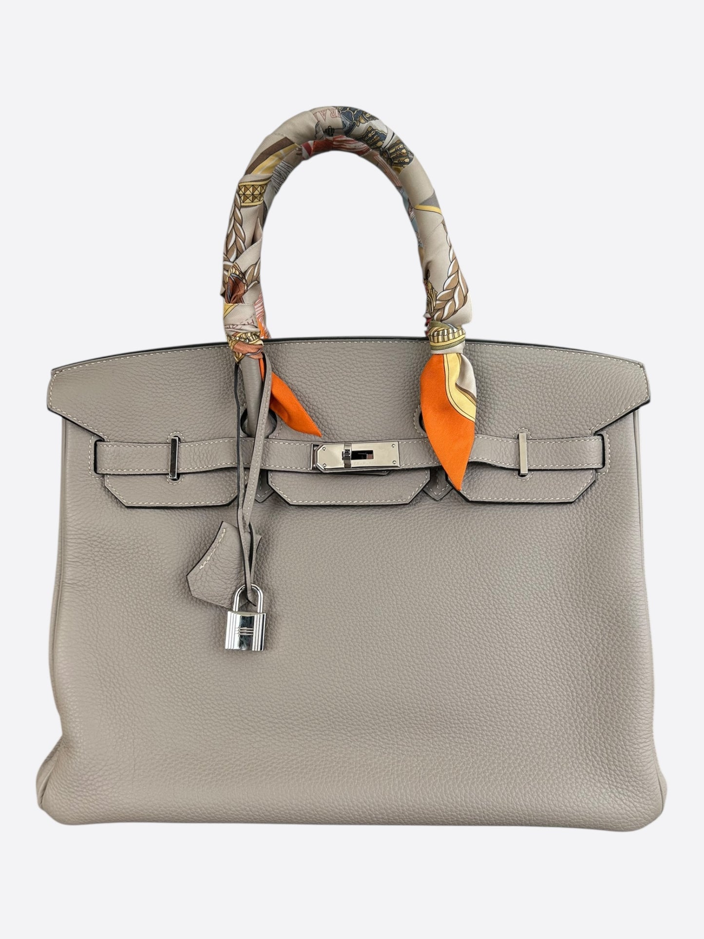 Hermes Etoupe Togo & Palladium Hardware Birkin 35