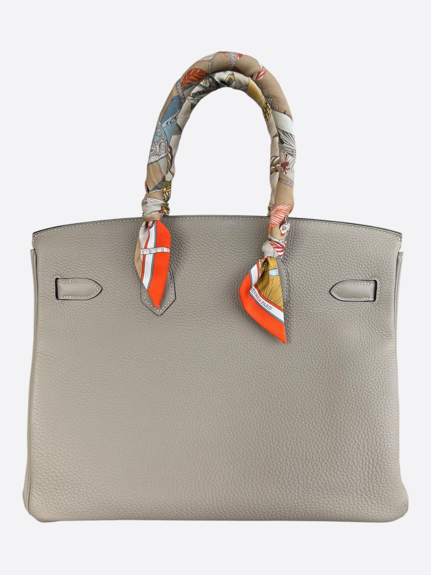 Hermes Etoupe Togo & Palladium Hardware Birkin 35