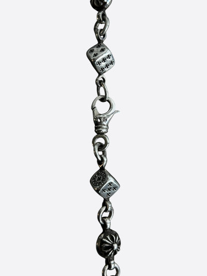 Chrome Hearts 30 Inch Silver Dice Necklace