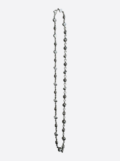 Chrome Hearts 30 Inch Silver Dice Necklace